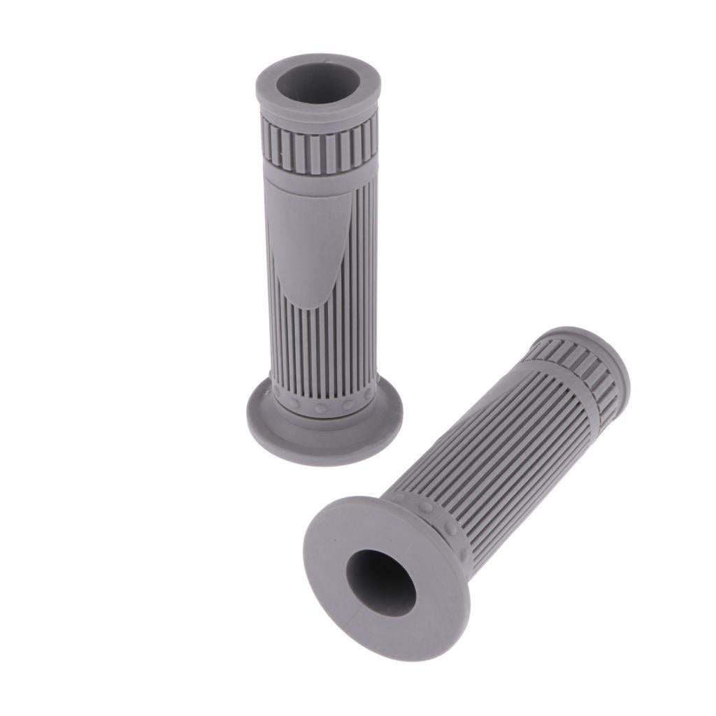 Motorcycle 22mm HandleBar Hand Grip Retro Handlebar Sleeves Gray