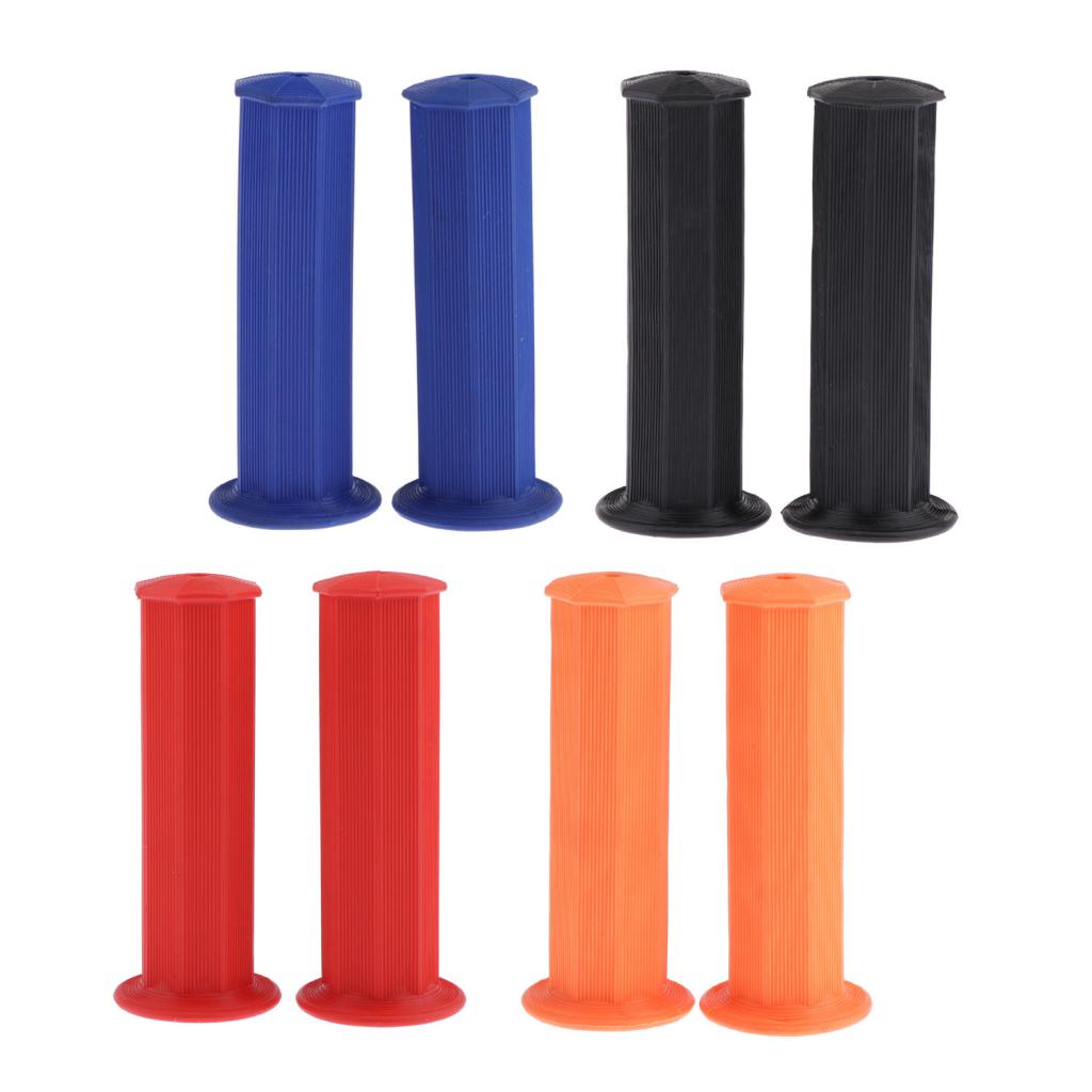 2x 7/8"22mm Handle bar Hand grip Motorcycle skid resistance Cafe racer Blue