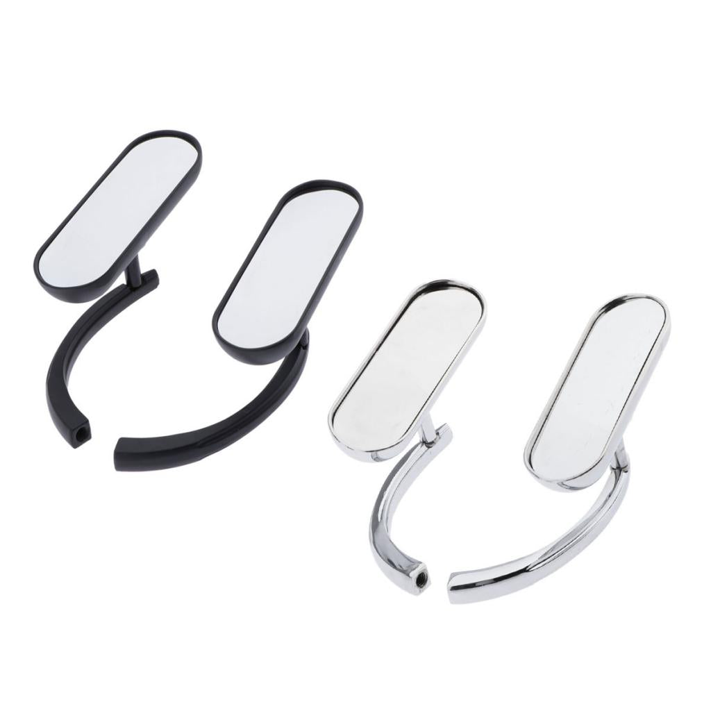 Motorcycle Black Mini Oval Mirrors For Harley Dyna Softail Sportster