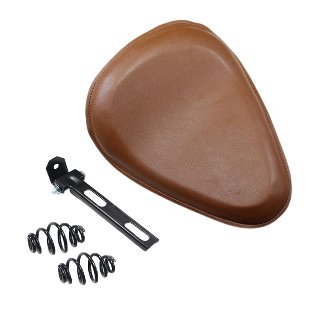 PU Motorcycle Solo Spring Bracket Seat for Sportster Chopper Bobber Custom C