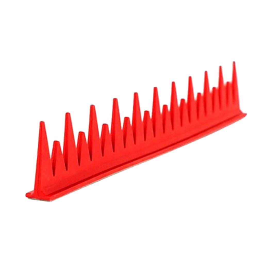 Motorcycle Dirt Bike Mohawk Helmets Mohawks Spikes Rubber Sticker Red