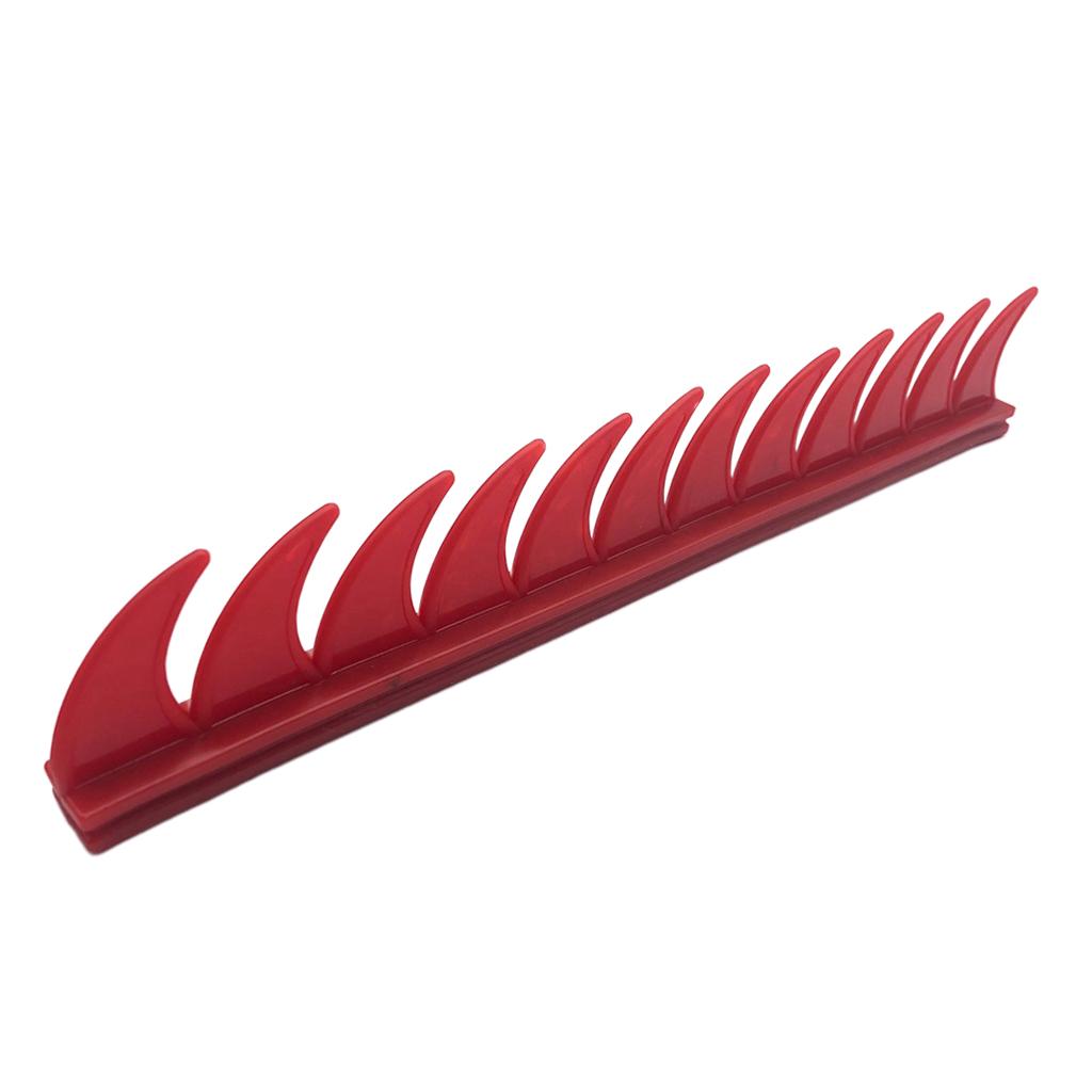 Motorcycle Dirt Bike Mohawk Helmet Mohawks Spikes Rubber Sticker Red