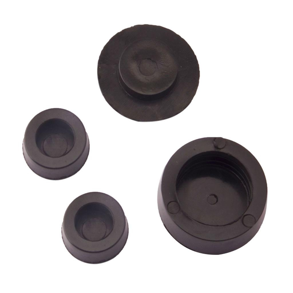 Motorcycle Black Rack Screw Cap Rubber Frame Plugs for Yamaha YZF R1 2004-06