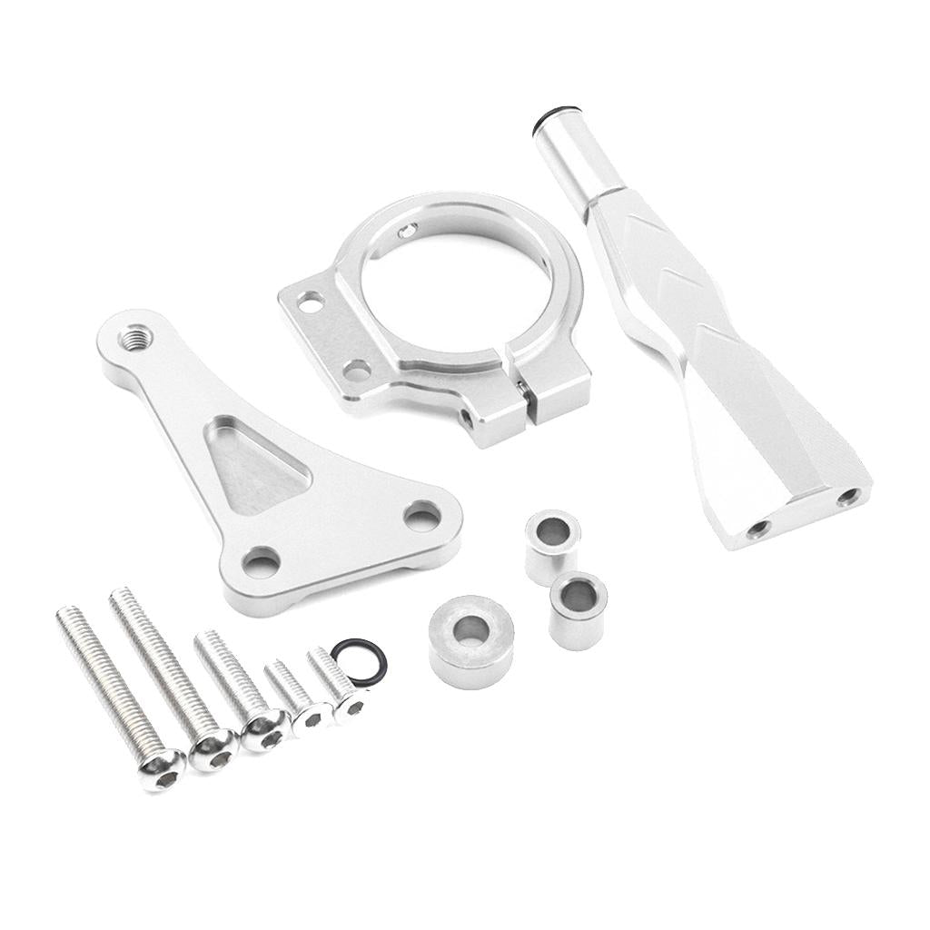 Motorcycle CNC Steering Damper Mounting Kit for Honda CB150R Silver
