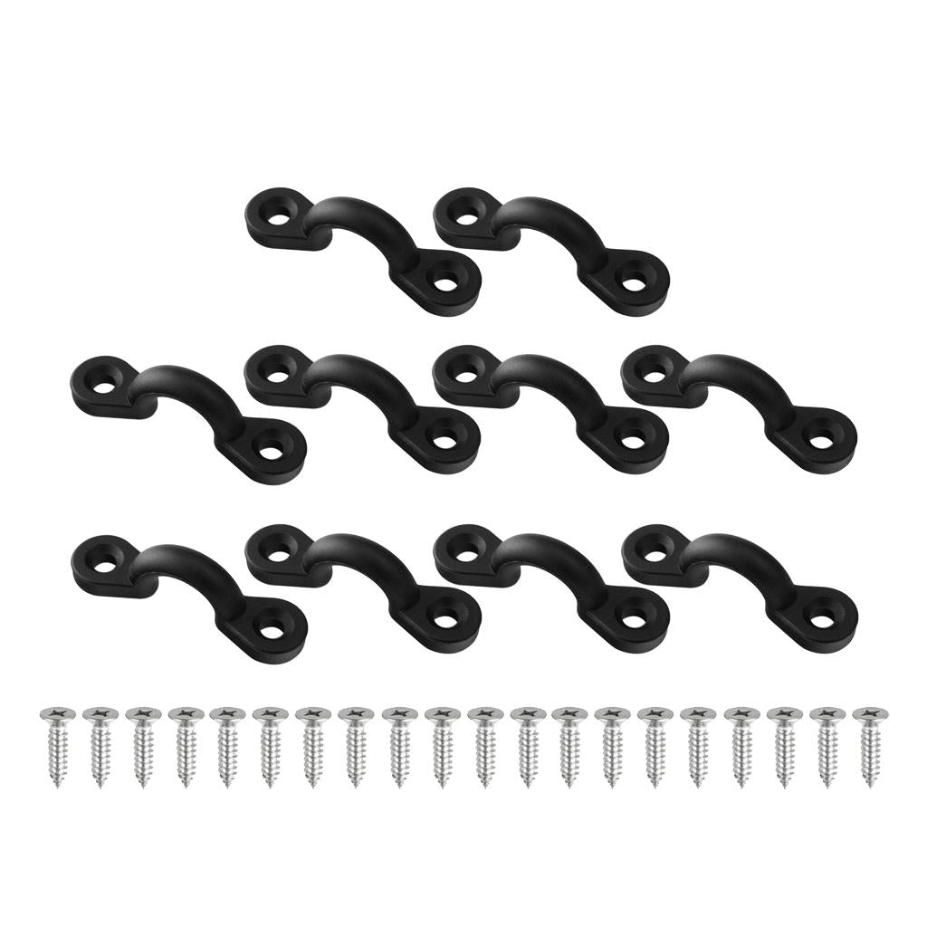 4x10 Pieces New Nylon Marine Deck Sheet Eye Lacing Strap Saddle Clip 34 x 10mm