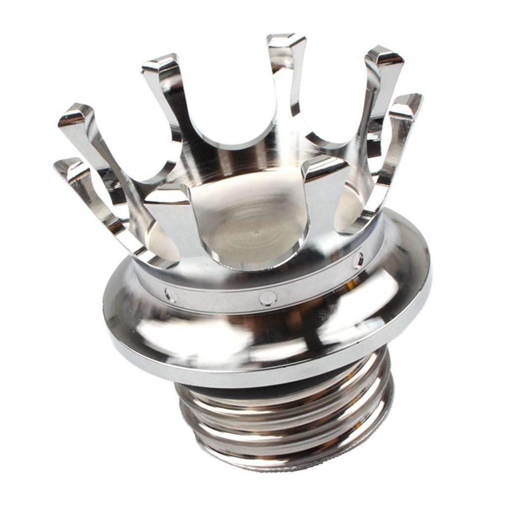 Aluminum Flush Pop Up Reservoir Gas Cap Vented Fuel Tank for Yamaha Silver