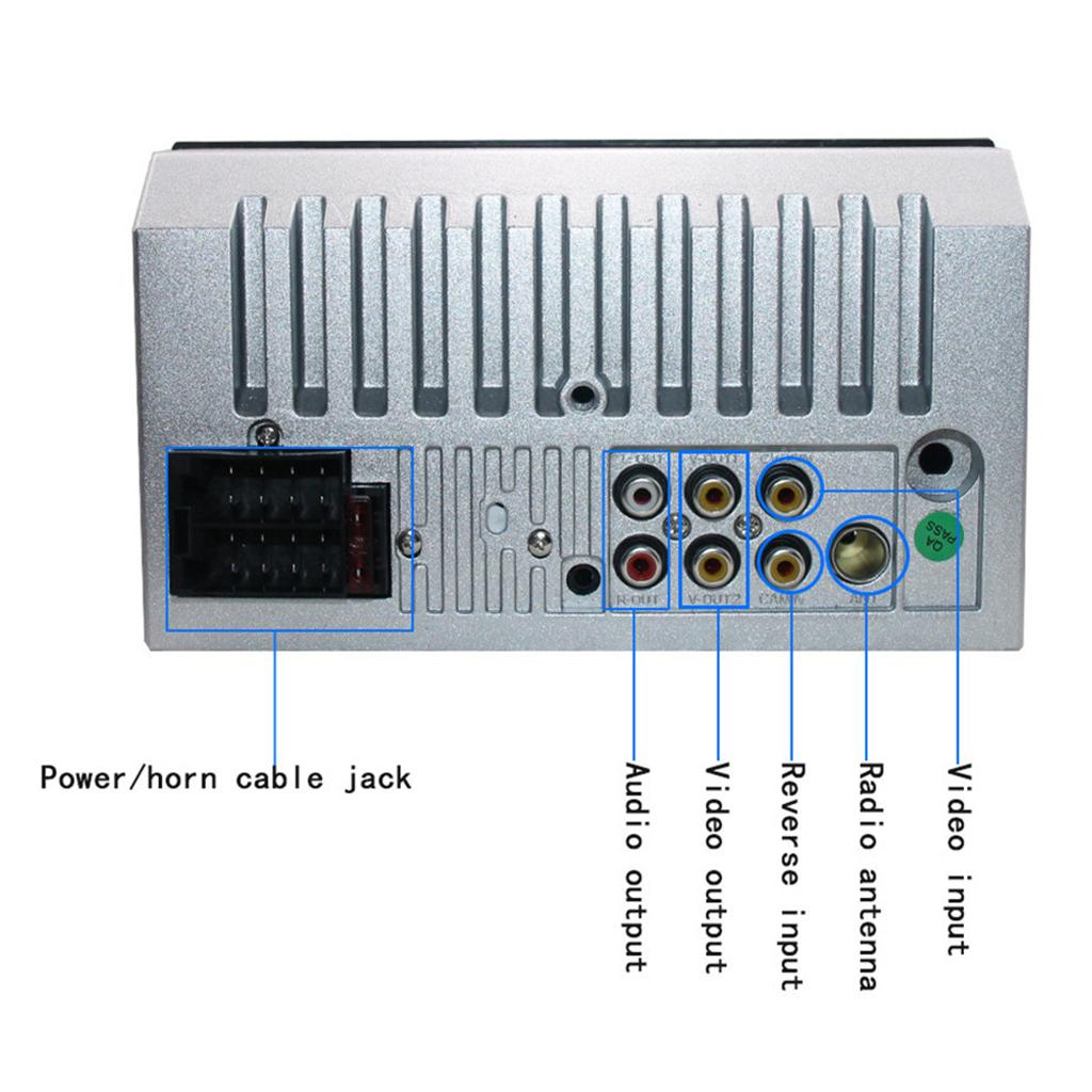 Car Stereo Multimedia Player FM/AM Receiver with 7'' TFT HD Screen Standard+4 LED Camera