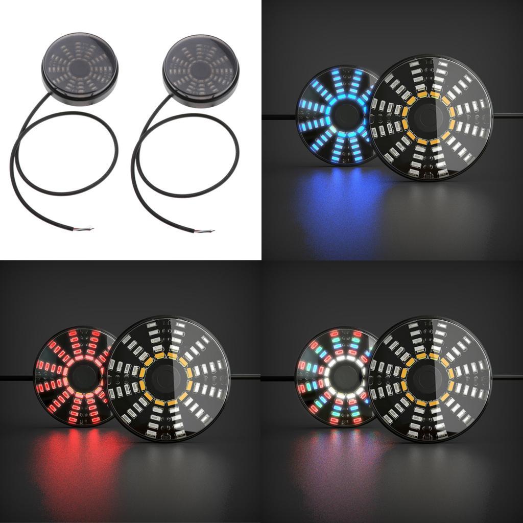 LED Round Reflector Tail Brake Stop Marker Light RV ATV Motorcycle Red