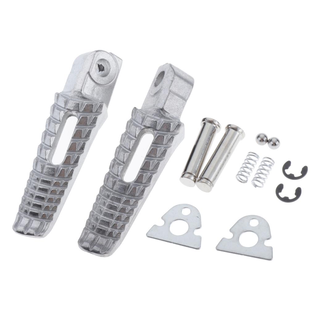 Motorcycle CNC Front Footrests Footpeg Pedals For GSXR 600 750 06-18 Silver