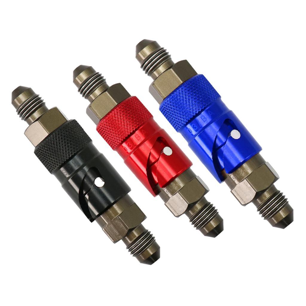 AN3 3AN Straight Swivel Fuel Oil Gas Line Hose End Fitting Connector Black