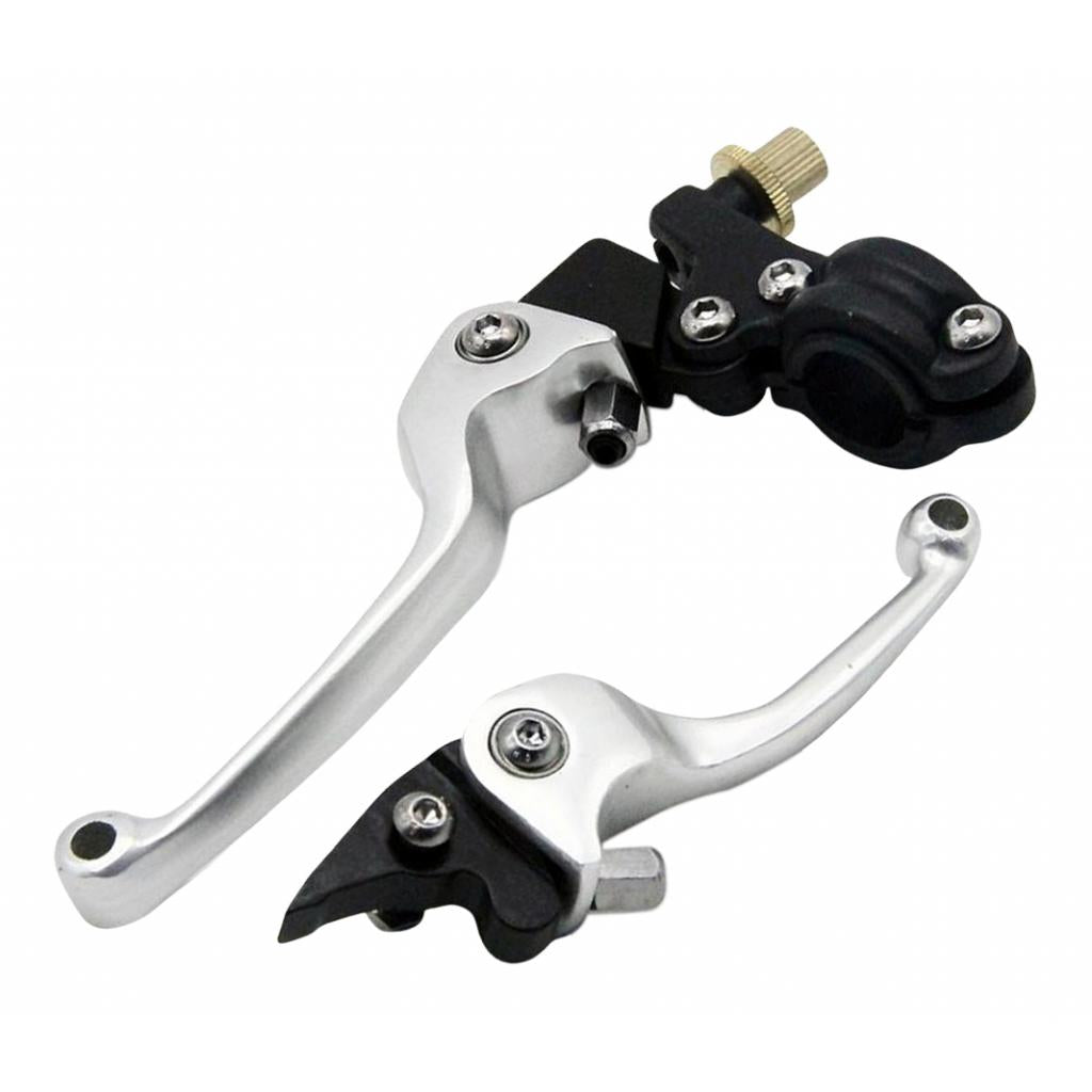 Folding Brake Lever & Clutch Handlebar Lever for 22mm Dirt Bike Silver