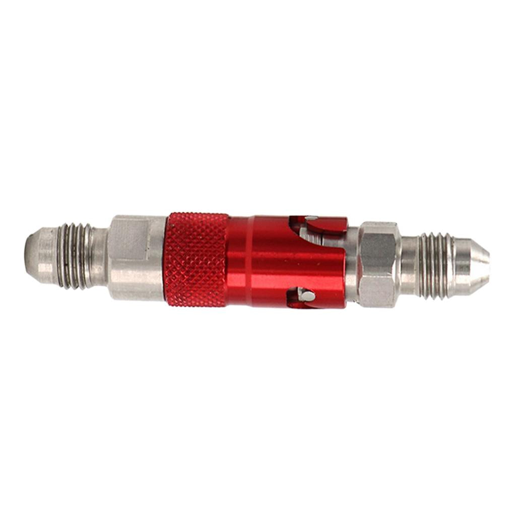 AN3 Front Brake Caliper Quick Remove Cover Brake Line Connector Red