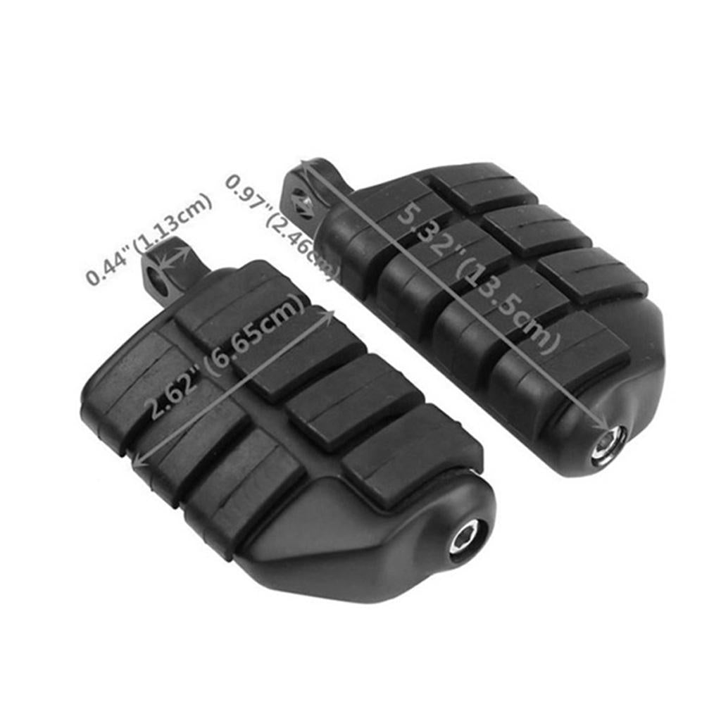 Motorcycle Pedals Foot Pegs w/ Brackets Footrest For Harley 32mm Black