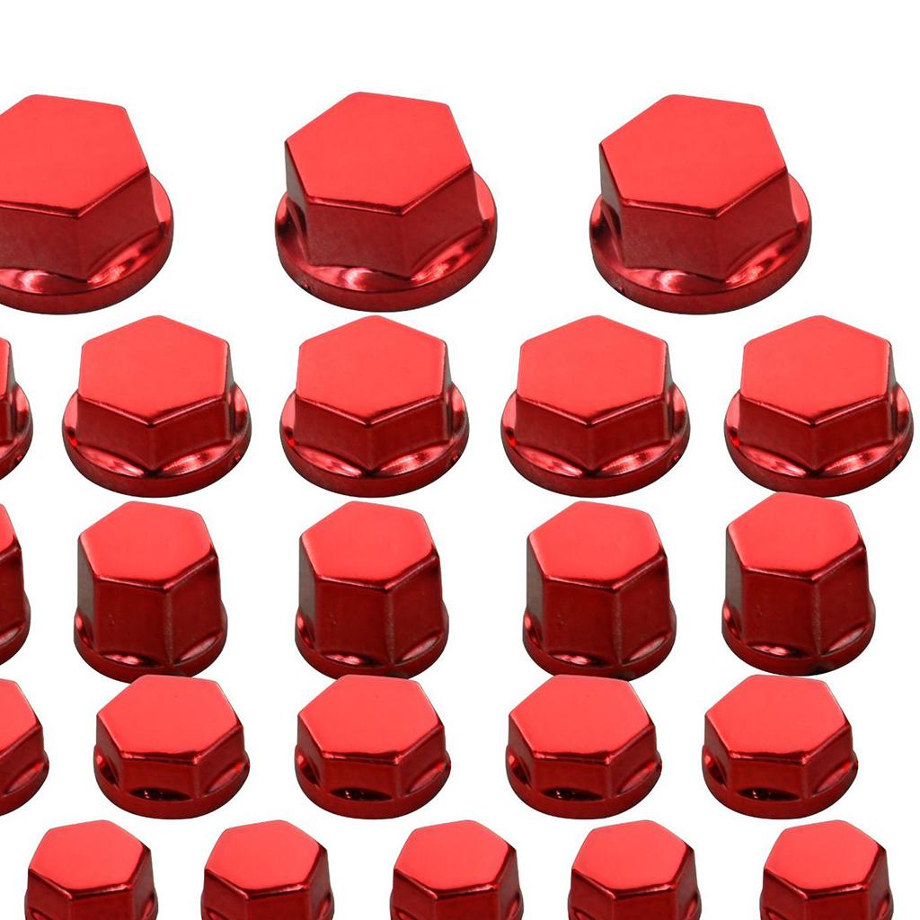 30Pc motorcycle nut screw cover for Yamaha Kawasaki Honda Harley Honda Red