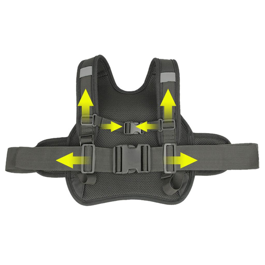 Motorcycle Child Kid Safety Seat Strap Baby Harness Belt Reflective Black