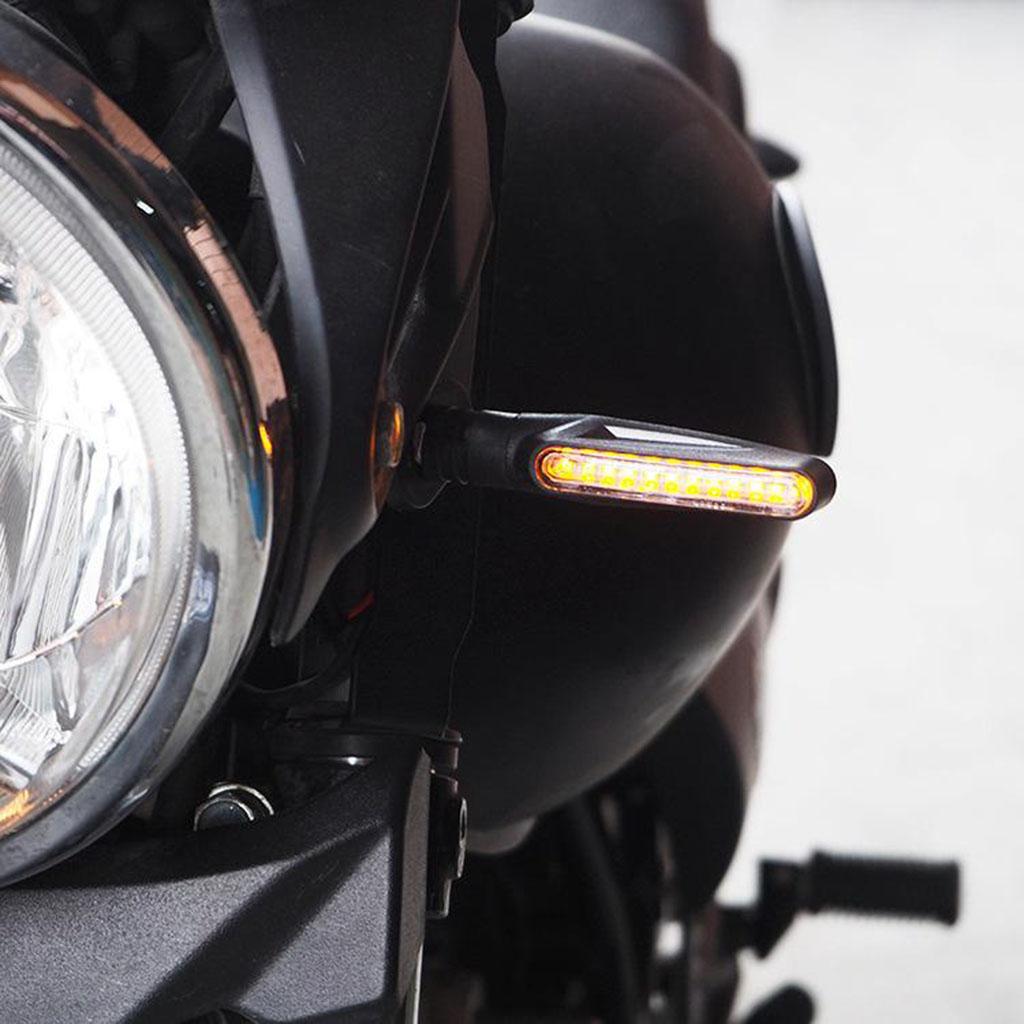 2pcs Universal Flowing Motorcycle LED Turn Signal Indicator Light Lamp 12V