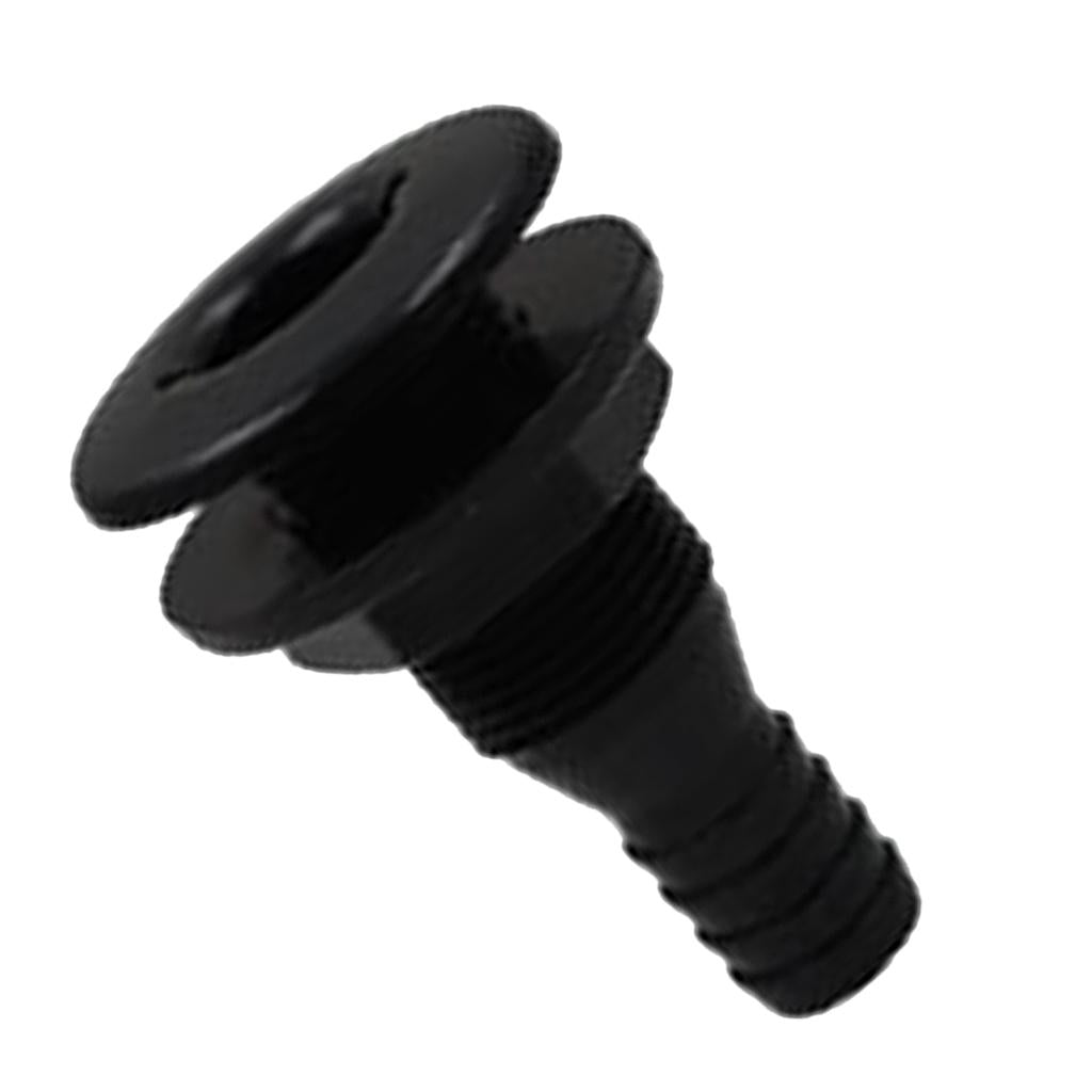 4x5/8'' Black Plastic Marine Yacht Bilge Pump Thru-Hull Fittings for Boat