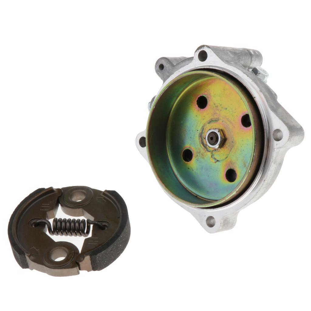 17T Clutch Drum Housing Gear Box + Clutch Plate Fits 47 49cc Dirt Bike