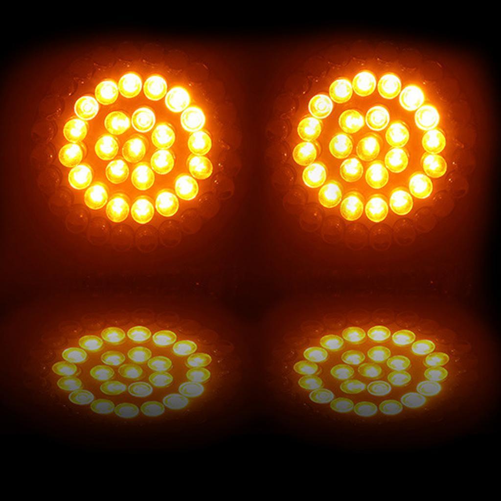 2pcs 2'' Yellow LED Turn Signals Running Lights Panel for Harley Motorcycle