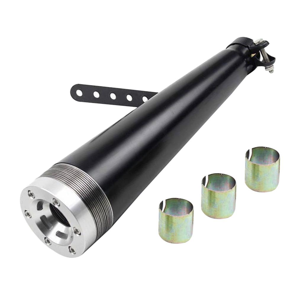 Dirt Street Bike Motorcycle Scooter Exhaust Pipe Black 45mm Dia. for Harley
