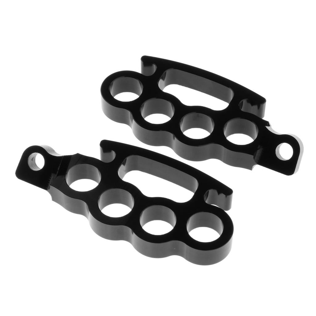 Motorcycle Flying Knuckle Footpegs Control Footrests for Harley Black_2