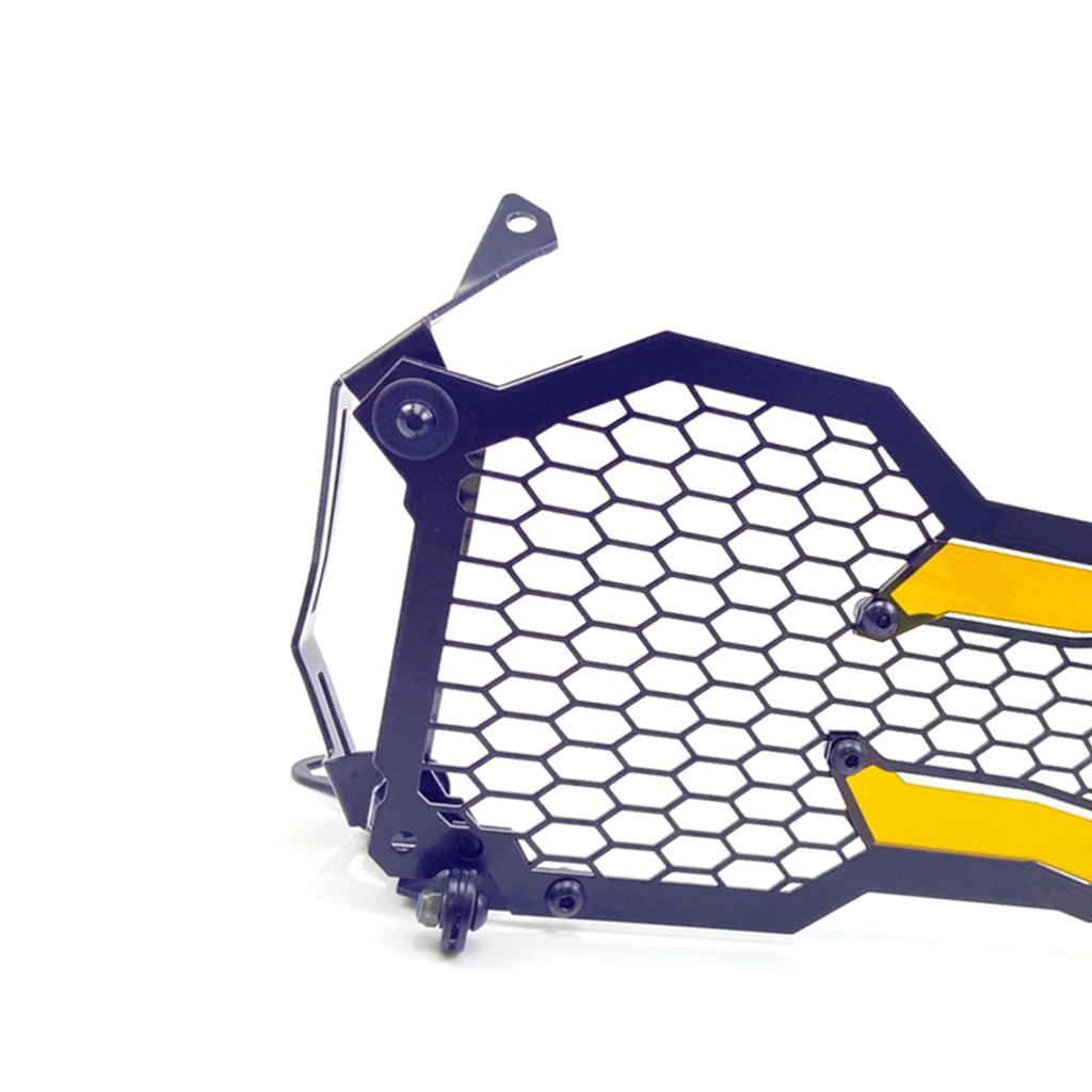 Motorbike Headlight Stainless Mesh Grill Protector Guard Yellow