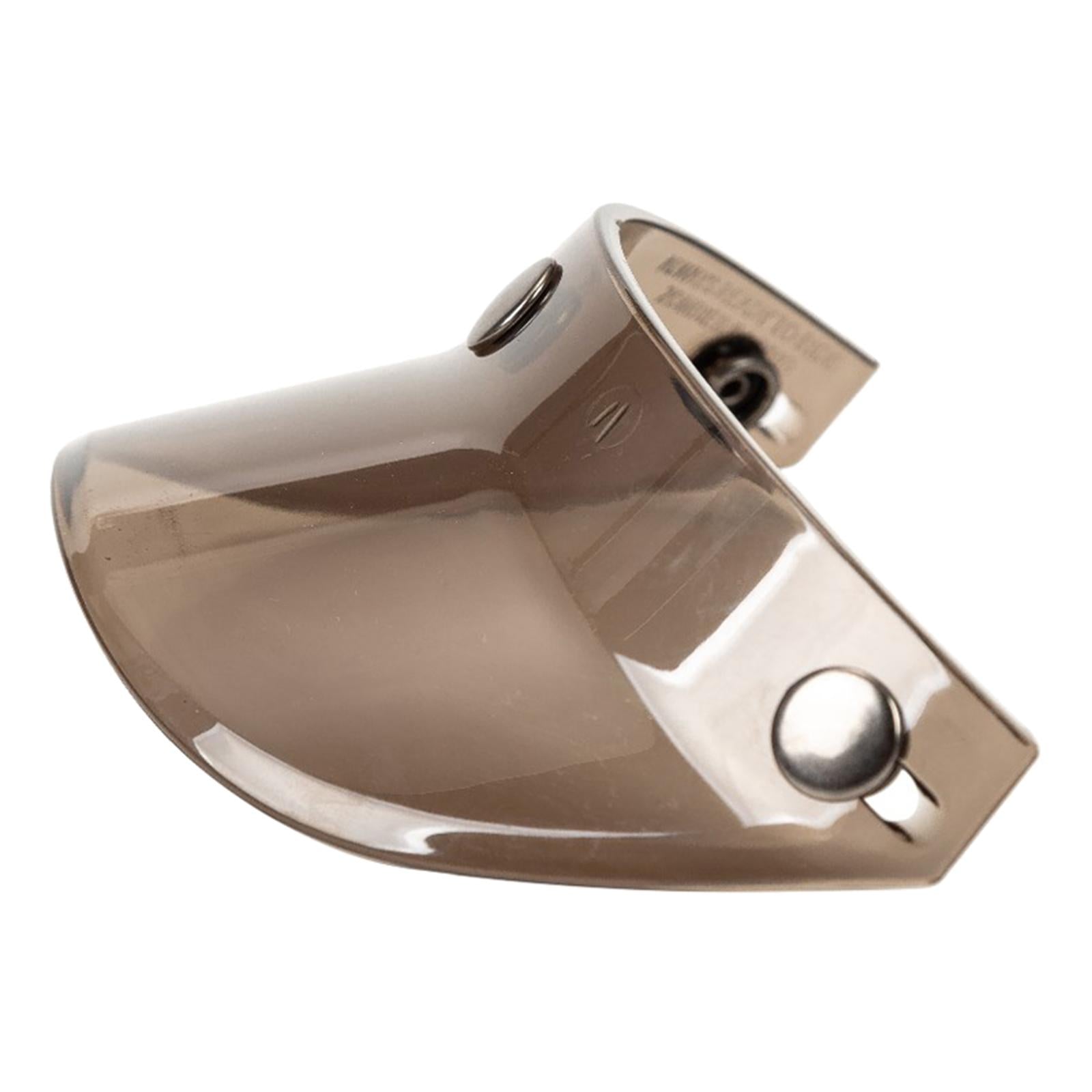 Motorcycle Peak Shield with 3 Snap Scratch Resistant for 3/4 Helmets Brown