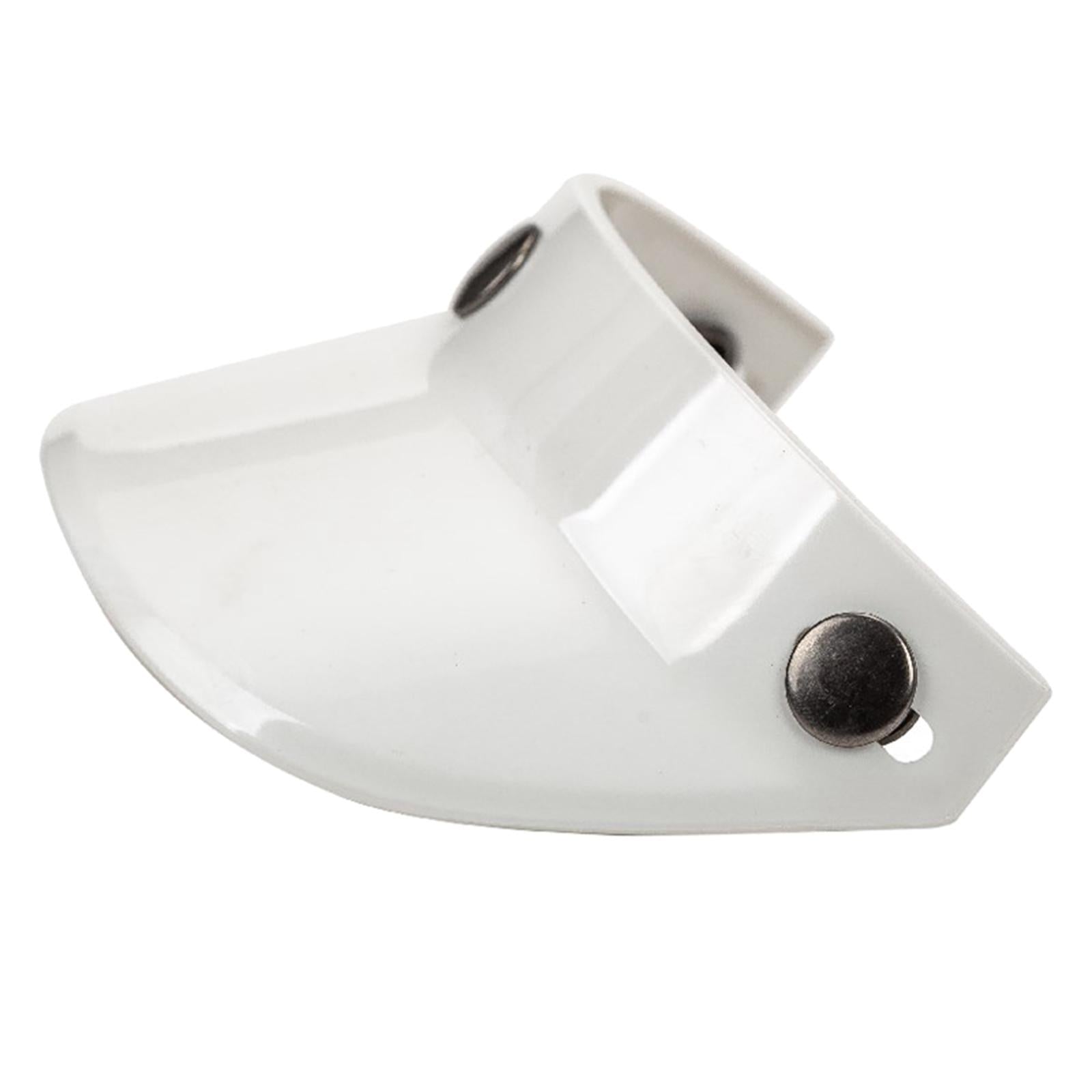 Motorcycle Peak Shield with 3 Snap Scratch Resistant for 3/4 Helmets White
