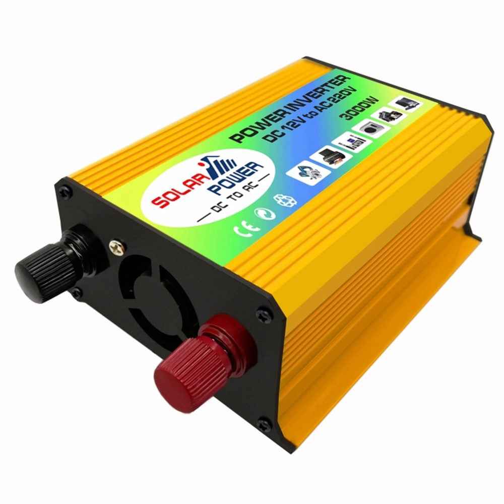 Tang I Generation 12V to 220V 3000W Intelligent Car Power Inverter with Dual USB for Camping, Traveling - Yellow