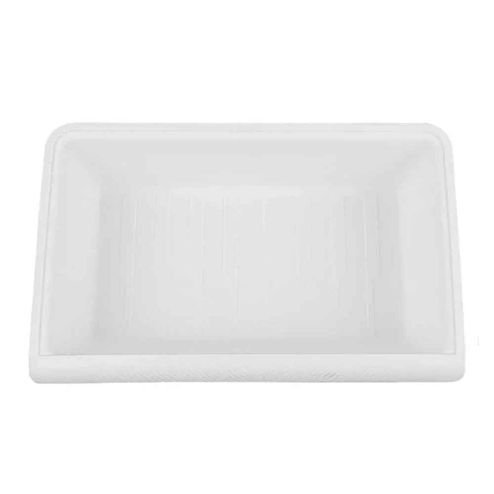 TSL521 For Tesla Model Y Under Seat Drawer TPE Hidden Storage Box, No Lid - White