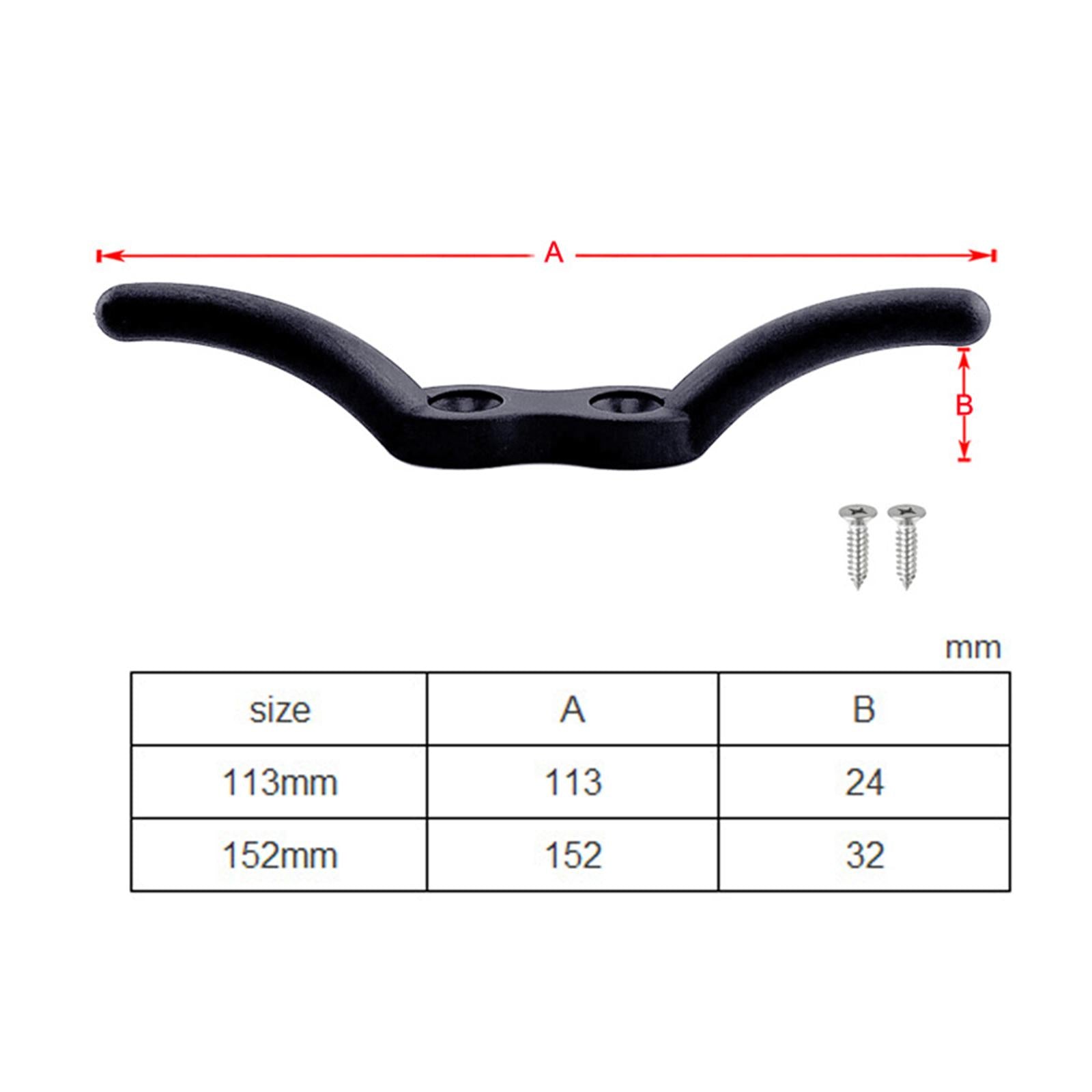 3xMarine Grade Nylon Flagpole Rope Cleat w/ Hardware Mount Screw 113mm