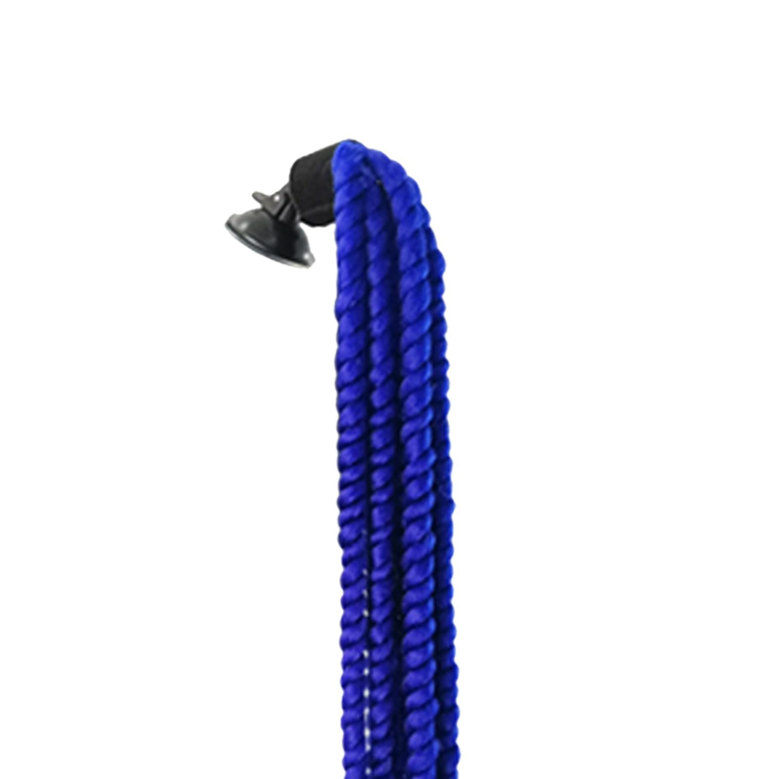 Helmet Hair Helmet Pigtail Gradient Ramp for Motorcycle Deep Blue