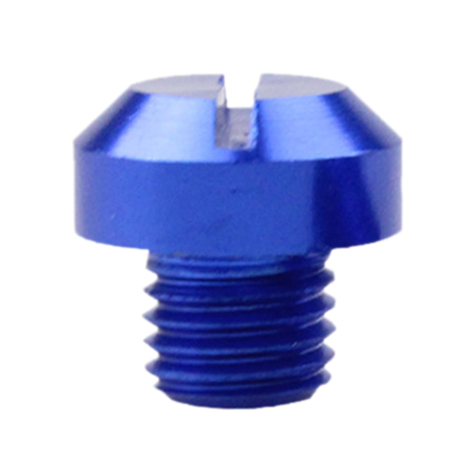 3x2 Pcs M10x1.25 Rearview Mirrors Thread Hole Plug Screw Bolts Blue Positive