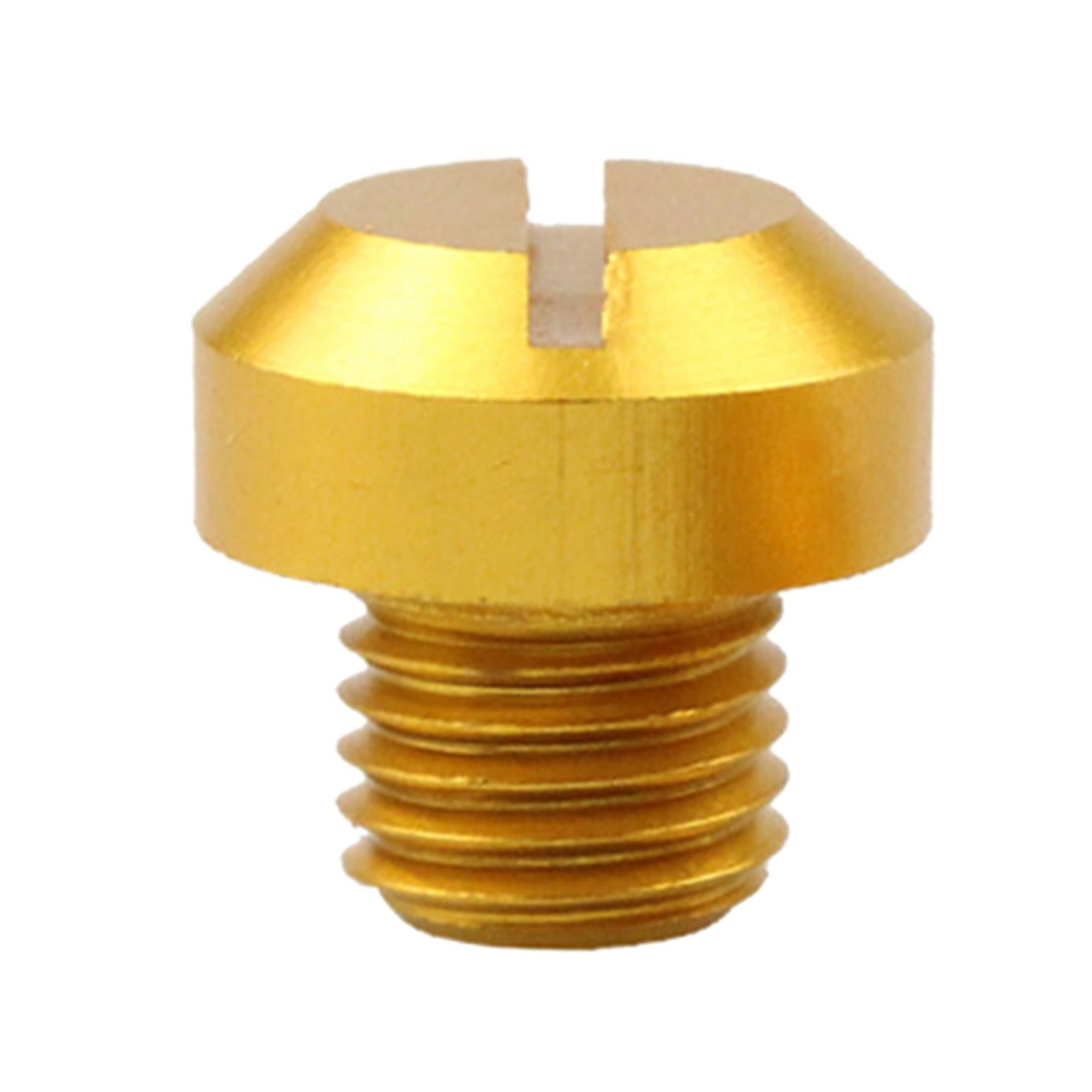 2x2 Pcs M10x1.25 Rearview Mirrors Thread Hole Plug Screw Bolts Gold Positive