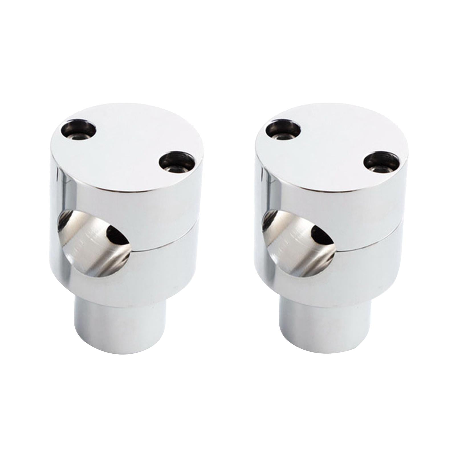 Straight Handlebar Risers for Harley King Touring Grips chrome white 22mm
