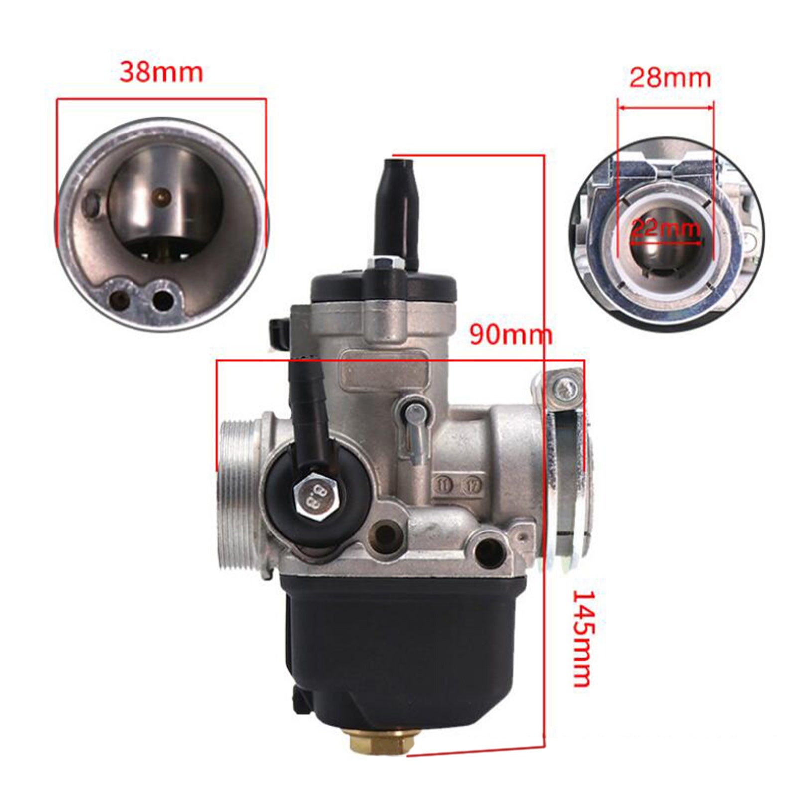 Motorcycles Racing Carburetor for PHBL 22AS R2707 22mm 2T(A) 50-250cc 1x