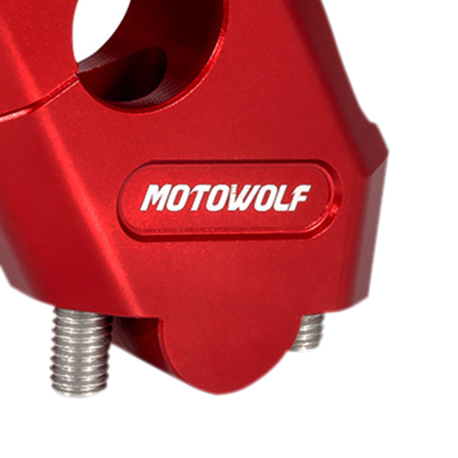 Universal Motorcycle Aluminum Handle Bar Riser Bar Mount Bracket Red 22mm