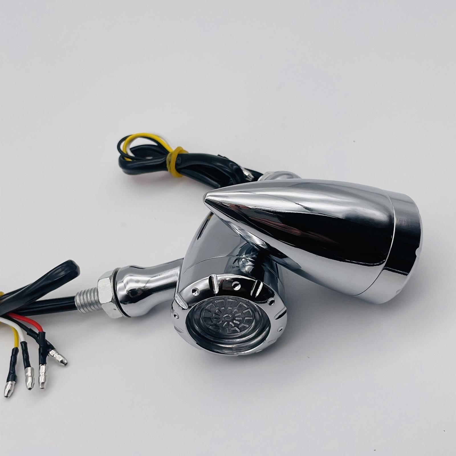 2Pcs LED Turn Signal Light Waterproof Durable Motorcycle silver