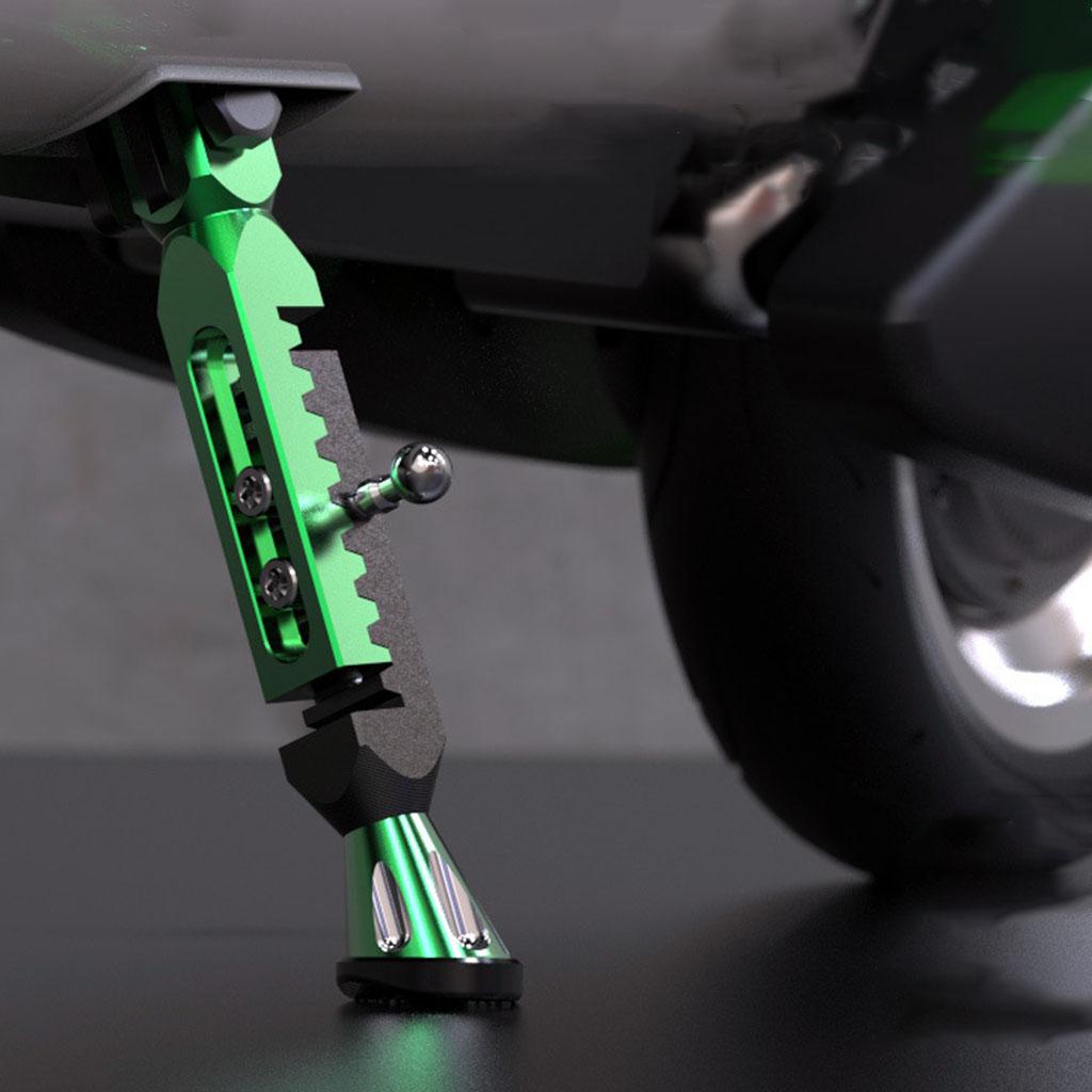 CNC Aluminum Motorcycle Kickstand Parking Leg Foot Side Support Stand Green