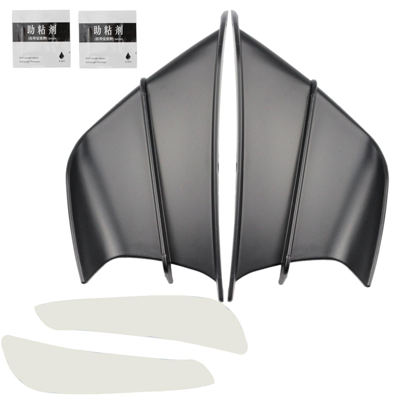 2Pcs Universal Motorcycle Winglets for S1000RR All Motorcycles Black