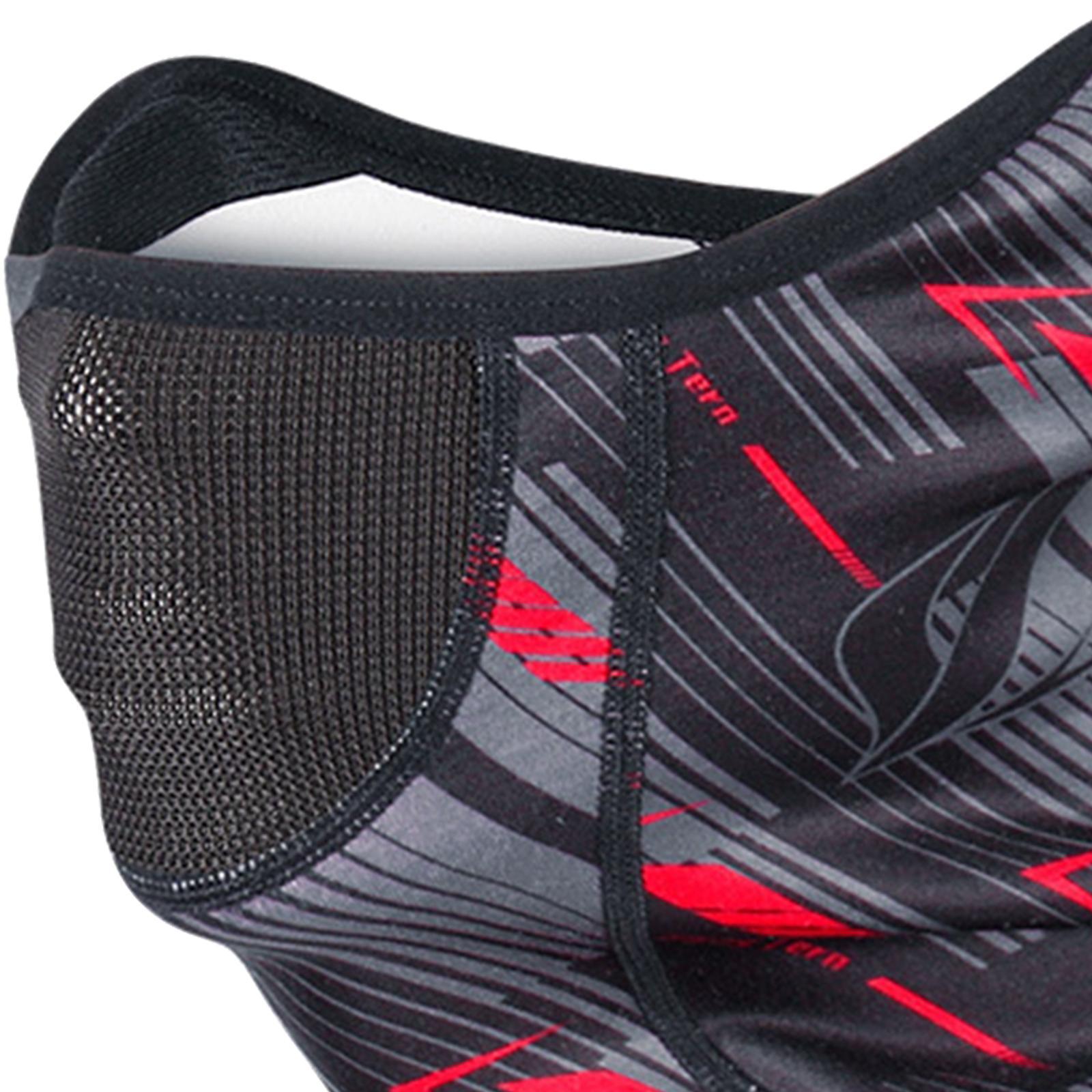 Winter Half Face Mask Windproof for Motorcycle Cycling Line Red