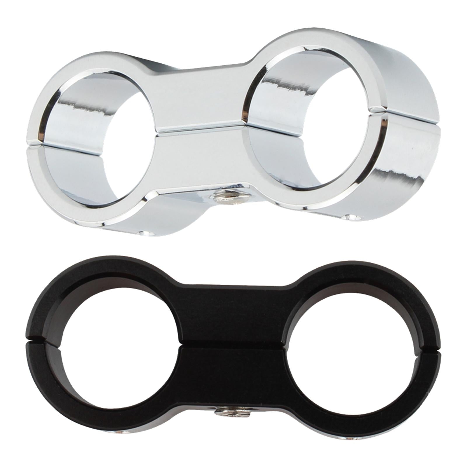 Hose Separator Clamp Pipe Aluminum Fits for Harley GM 883 Breakout silver