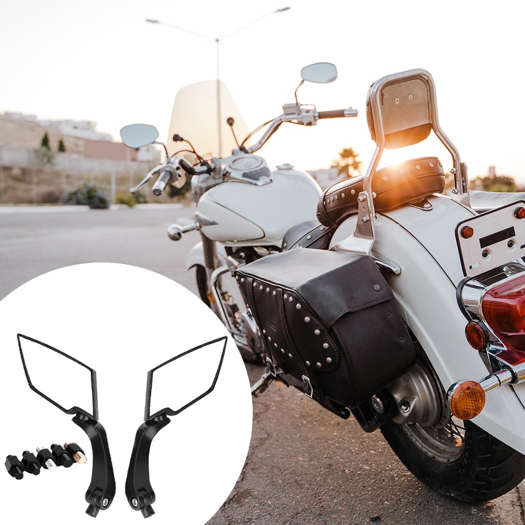 8mm 10mm Motorcycle Convex Mirror Fit for Street Bike E-Bike Left and Right