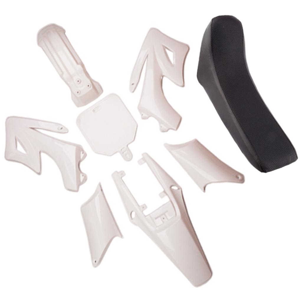 Fairing Fenders Seat Cushion Set Motorcycle Modified for Honda Off-Road White