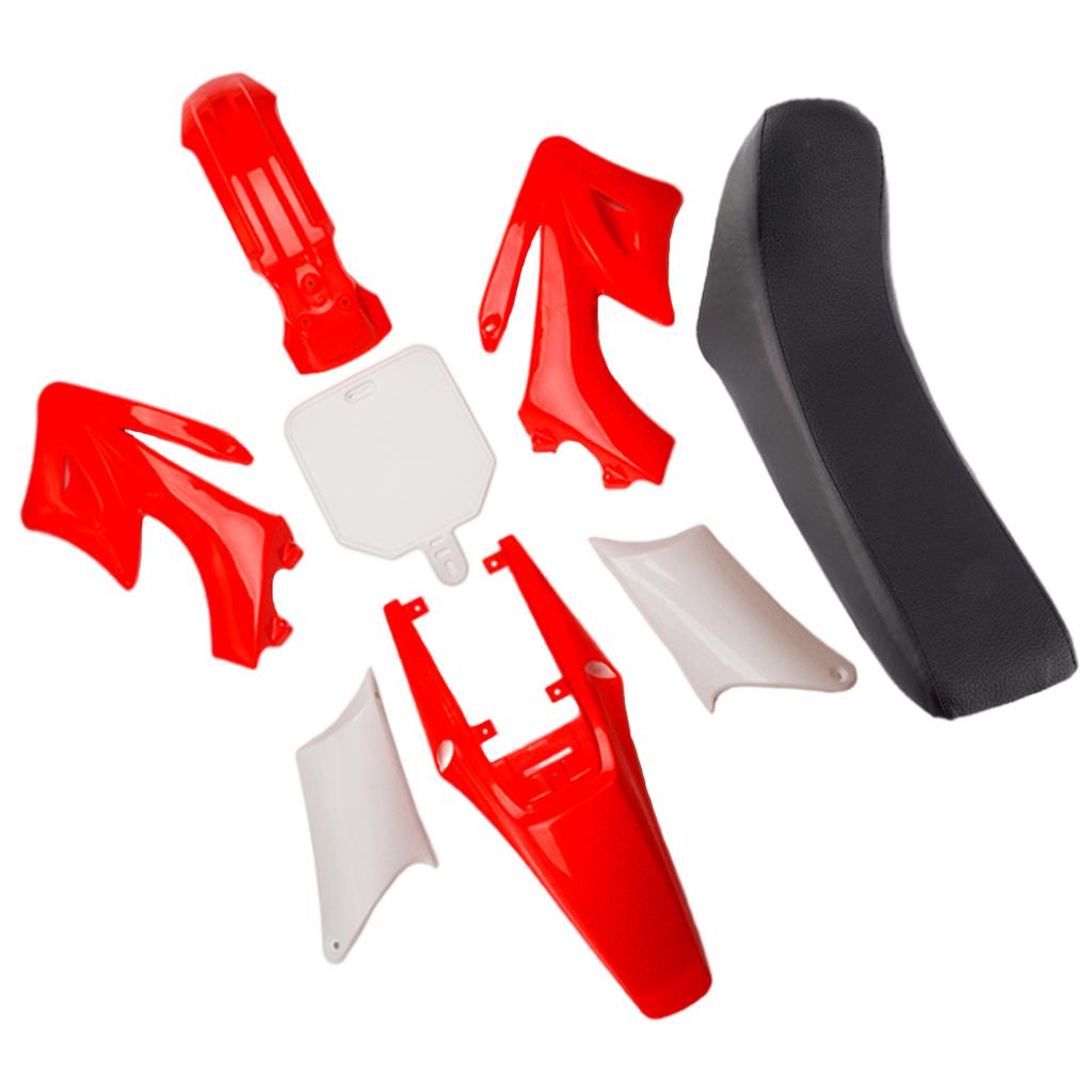 Fairing Fenders Seat Cushion Set Motorcycle Modified for Honda Off-Road Red