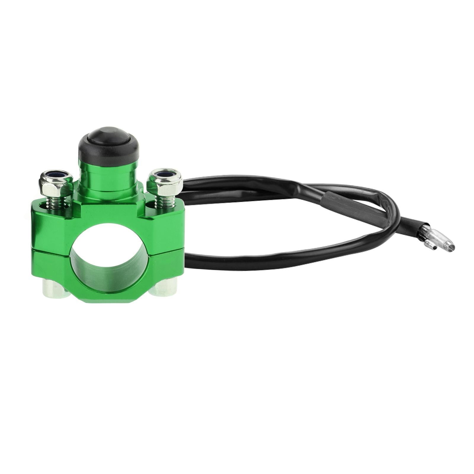 Motorcycle Start Stop horn Switch Sealed Fit for Off Road green black button