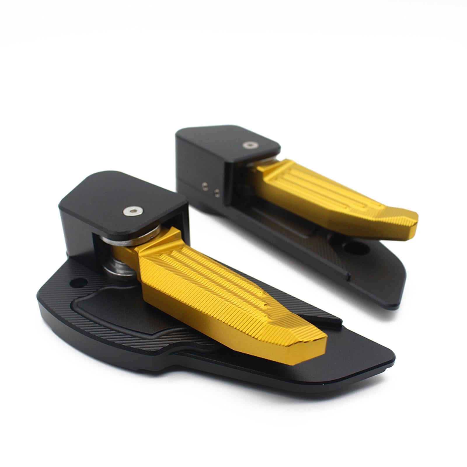 2x Motorcycle Rear Foot Rests Fit for Vespa Primavera 150 Replace ACC Gold