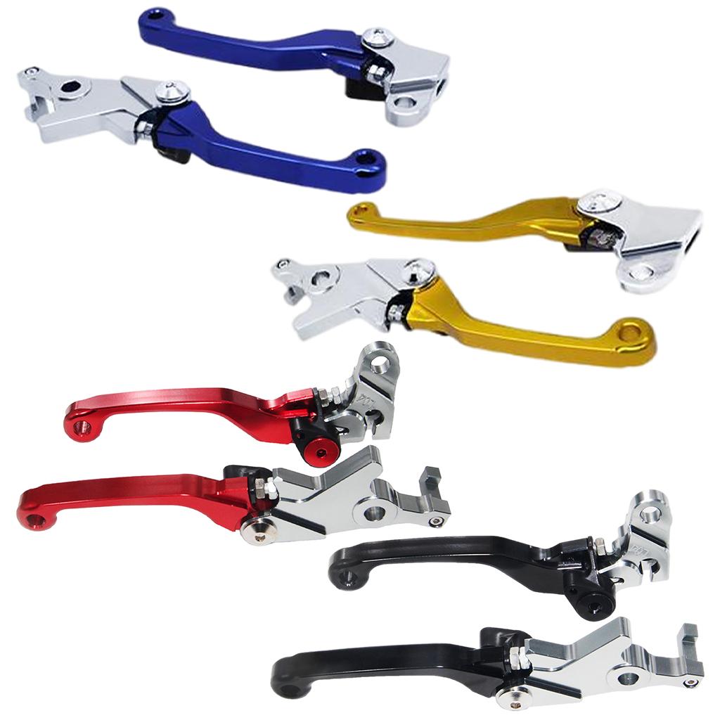 2Pcs Motorcycle Brake Clutch Levers Adjustable Billet Pivot for Honda Red