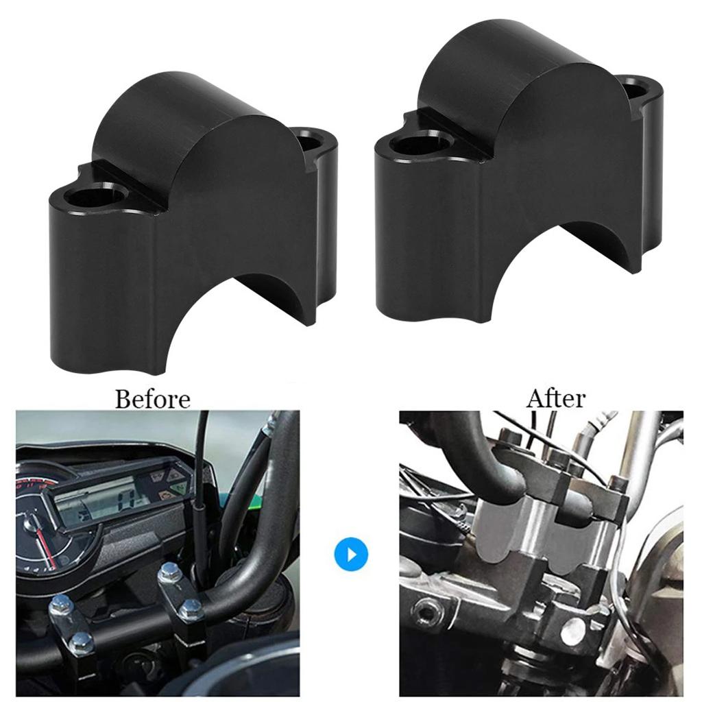 Universal Motorcycle Handlebar Riser for Motorbike ATV Lifter Black 22mm