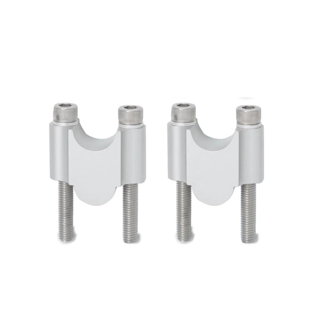 Universal Motorcycle Handlebar Riser for Motorbike ATV Lifter Silver 22mm